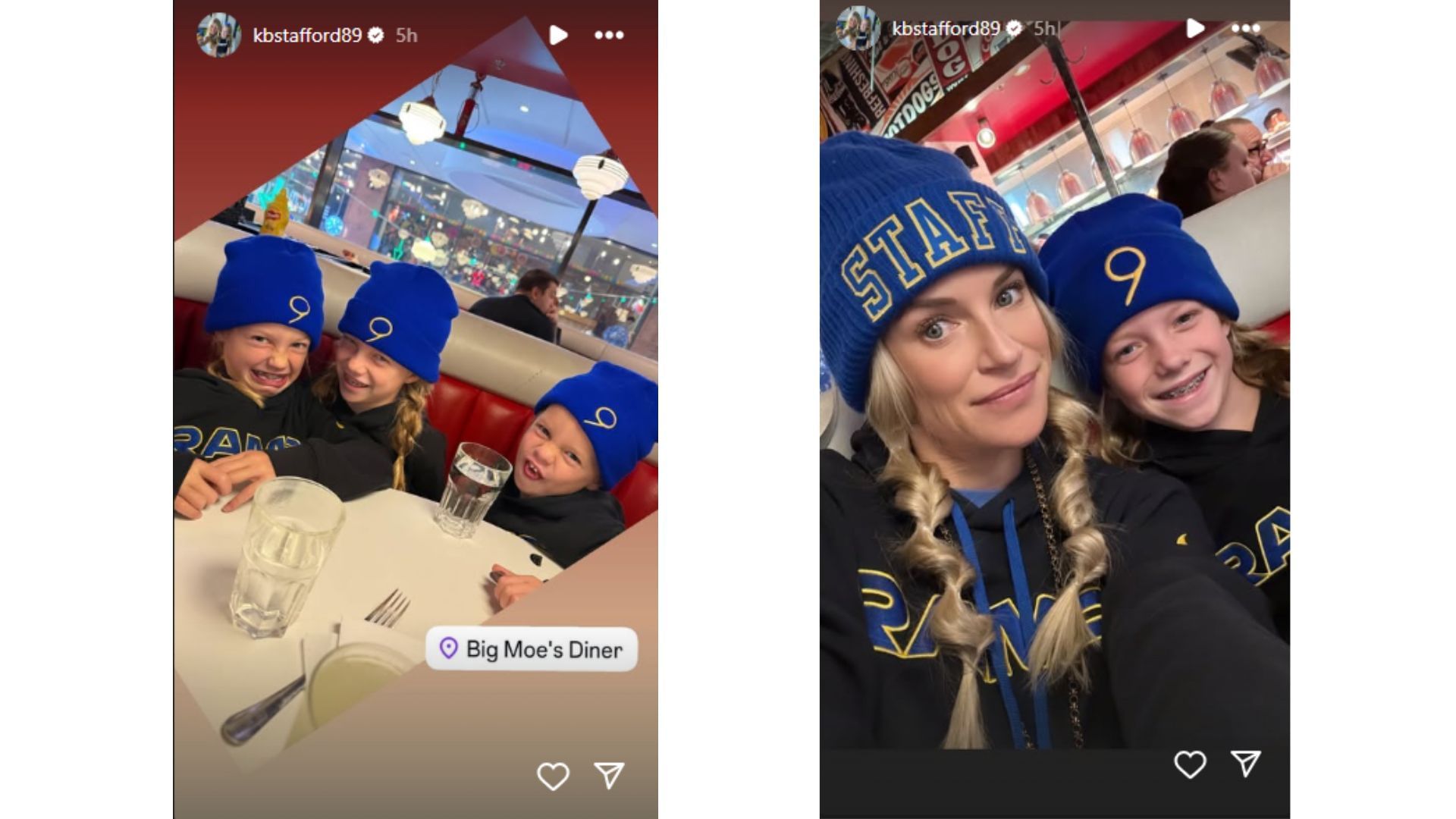 Matthew Stafford&#039;s wife Kelly and their daughters enjoyed their trip to London. (Photos via Kelly Stafford&#039;s Instagram Story)
