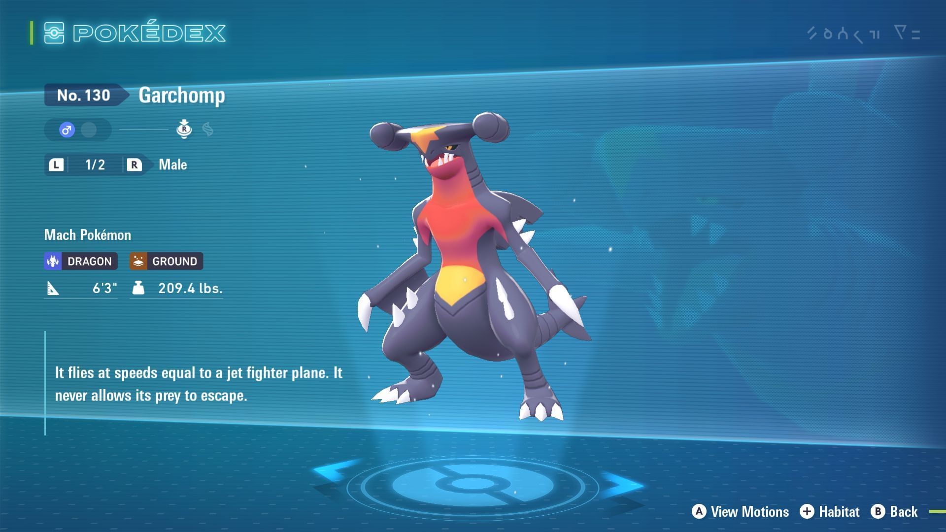 Garchomp in Legends Z-A (Image via The Pokemon Company)