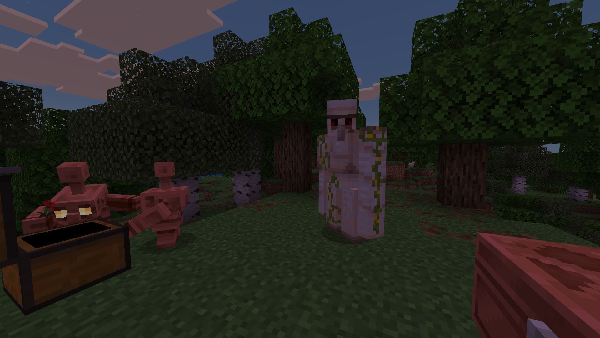 The iron golem will give a poppy to the copper golem in Minecraft (Image via Sportskeeda Gaming || Mojang Studios)