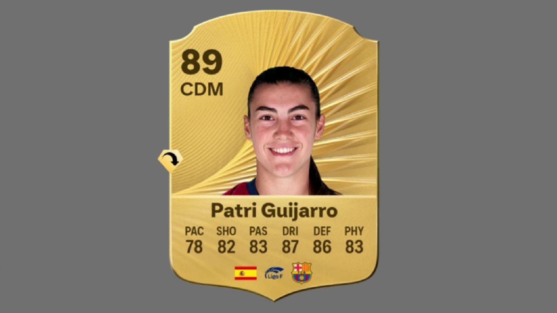 Patri Guijarro is one of the leaders in Barcelona&#039;s women&#039;s team&#039;s attacks (Image via EA Sports)