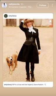 Diane Keaton ( via Nelly Korda's Instagram story)