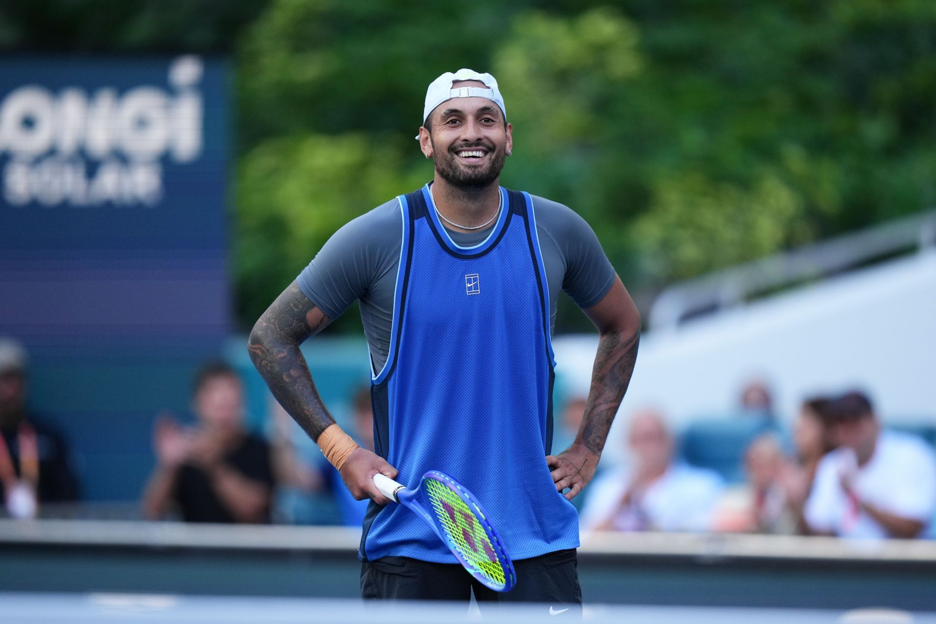  Nick Kyrgios at Hard Rock Stadium in Miami Gardens, Florida. (Photo - Getty Images)