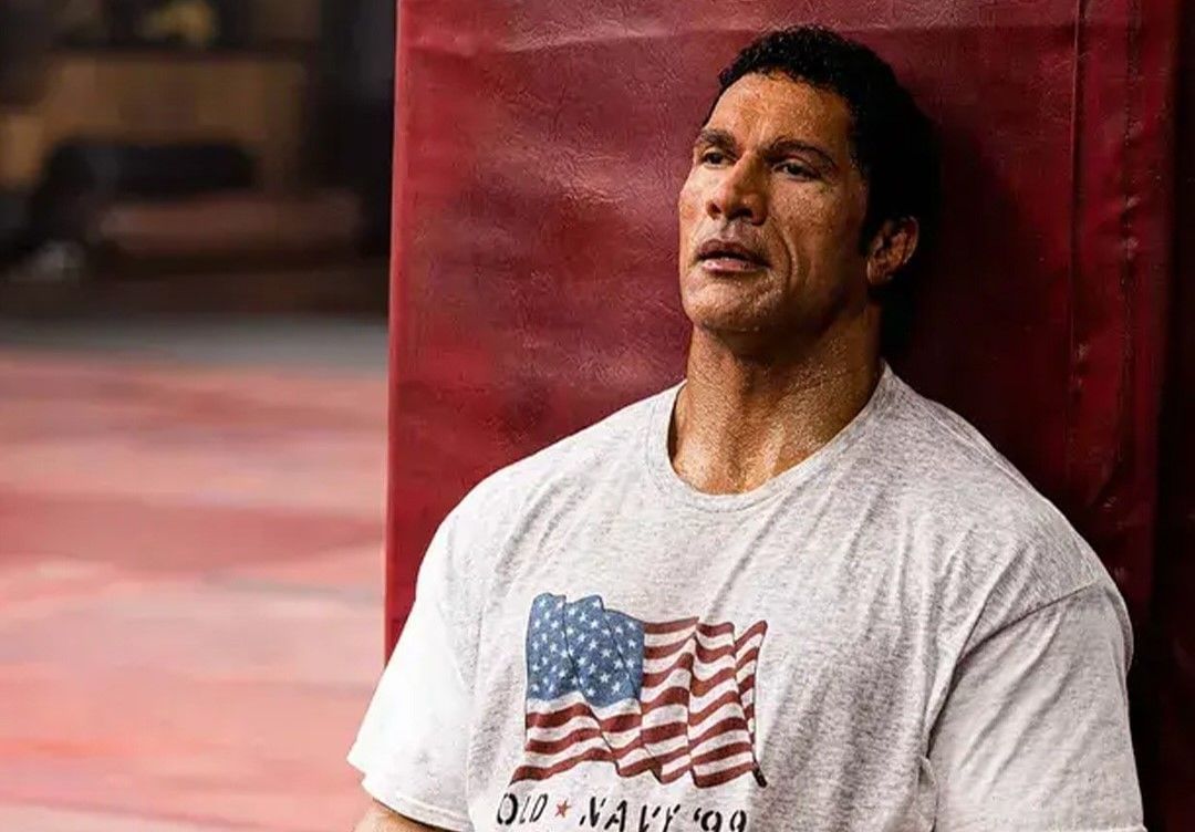 Dwayne Johnson as Mark Kerr (Image via Instagram/@thesmashingmachinemovie)