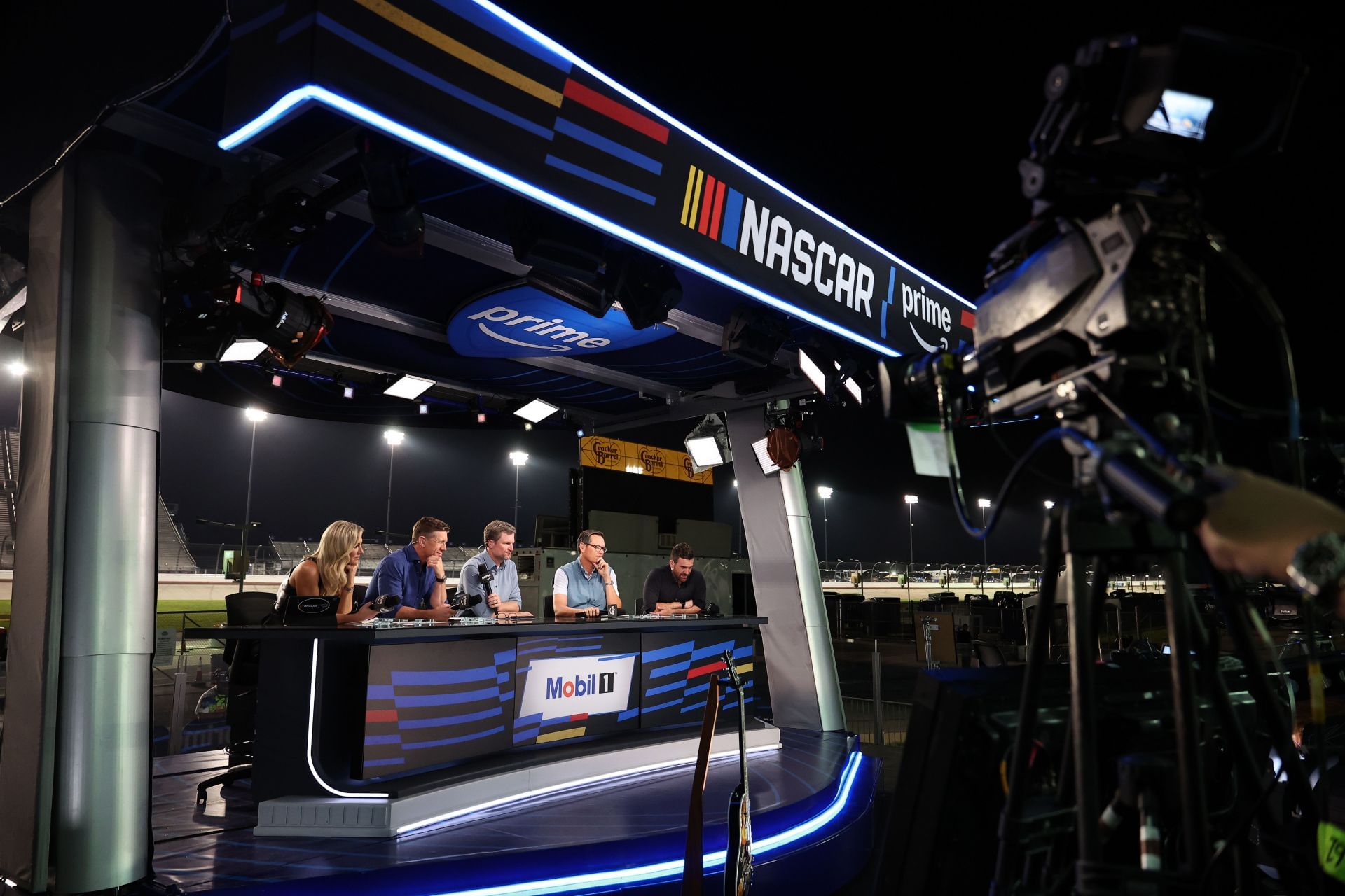 The NASCAR on Prime Video broadcast is set at Nashville Superspeedway. Source: Getty