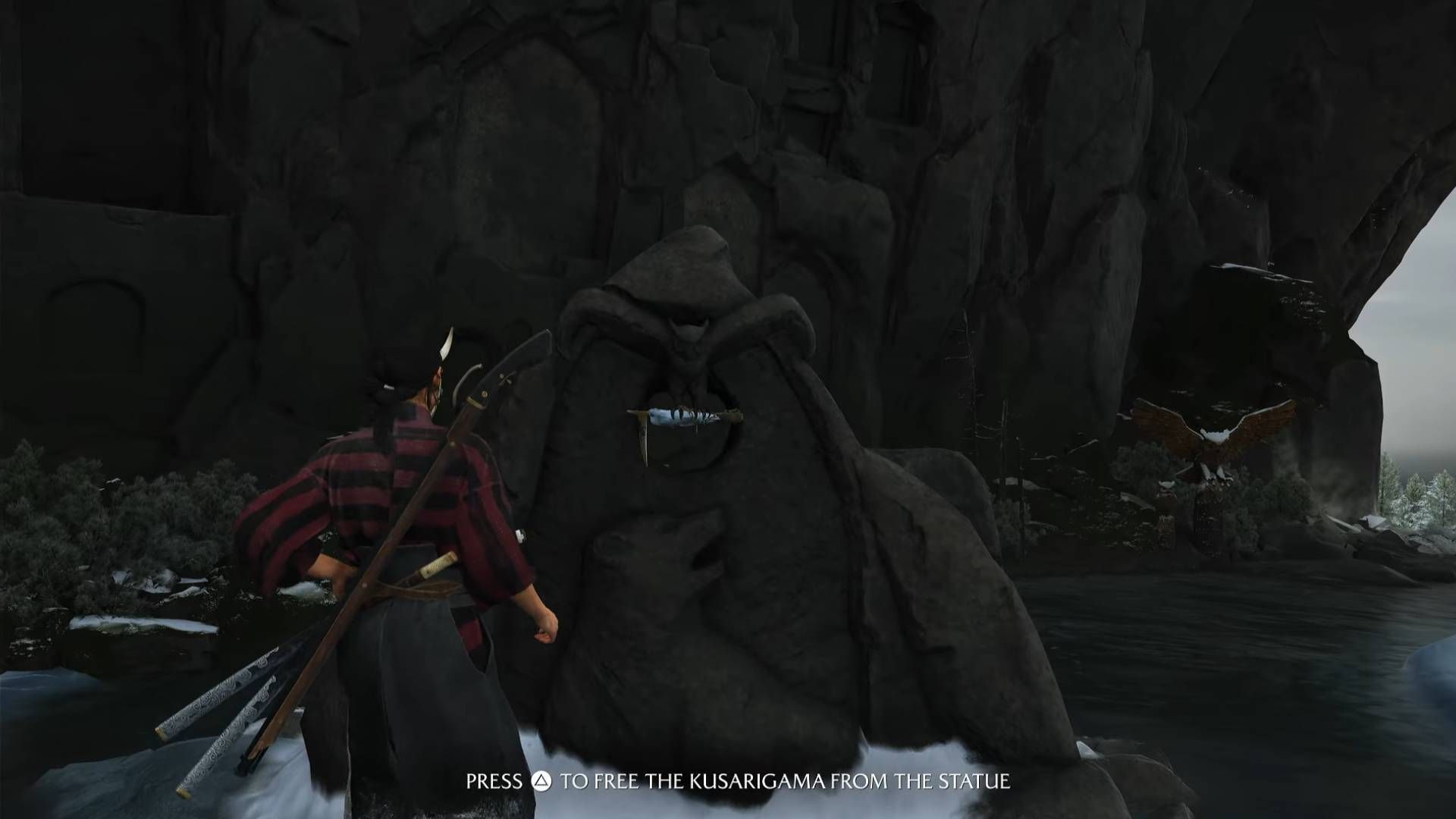 Break free the Kusarigama to conclude The Kusarigama&rsquo;s Shame side quest (Image via Sucker Punch Productions || YouTube@WoW Quests)