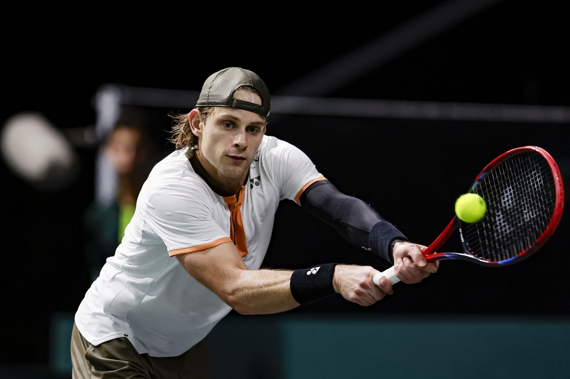 Bergs in action for his opening round match at the Rolex Paris Masters 2025 (Image Source: Getty)