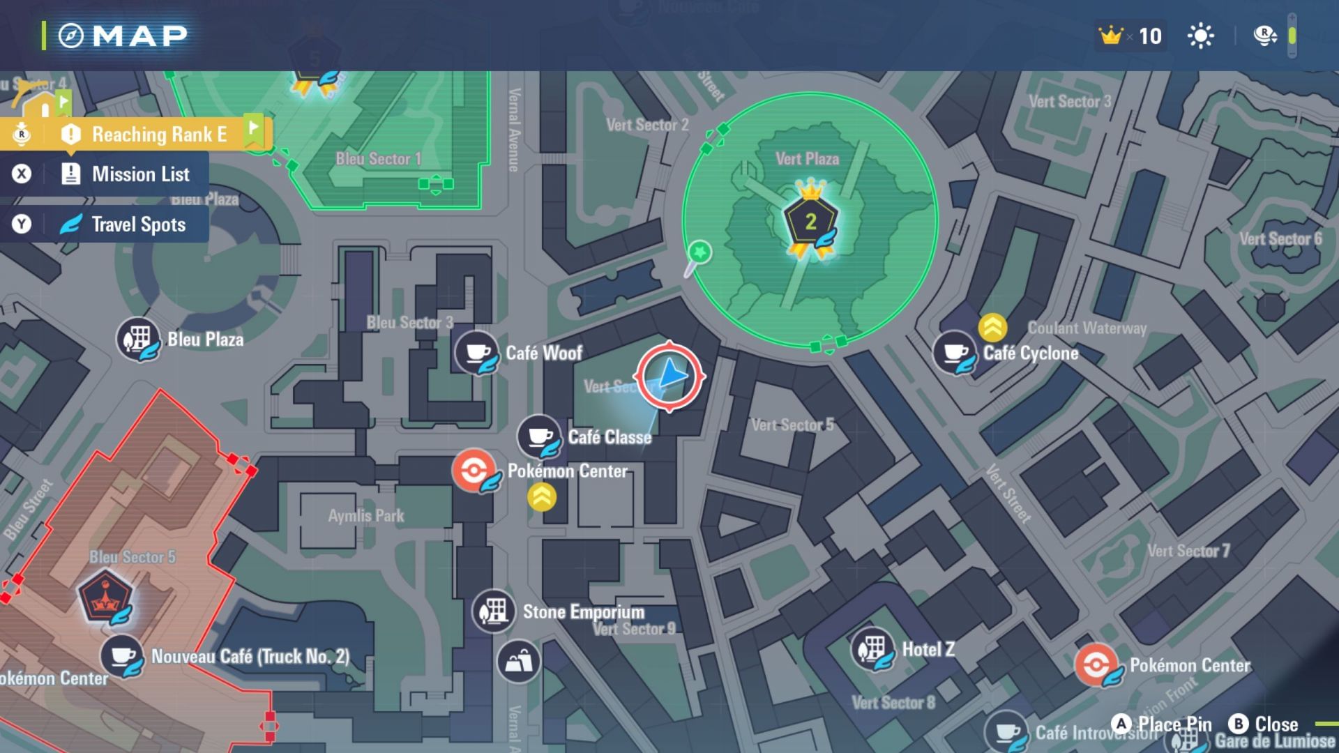 Ralts can be found in this area of the map (Image via The Pokemon Company)