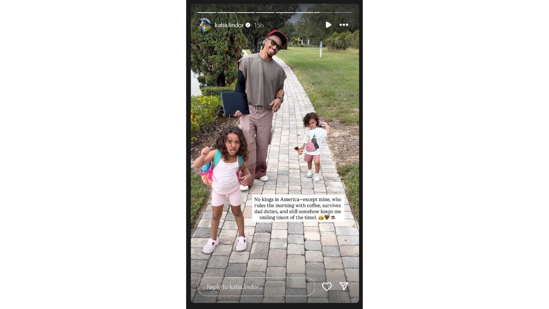 Príbeh Katie Lindor na Instagrame s jej manželom Franciscom a ich dcérami (Zdroj: Instagram @katia.lindor)
