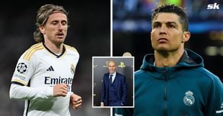 Zinedine Zidane responds when asked who among Cristiano Ronaldo and Luka Modric he wants to coach again