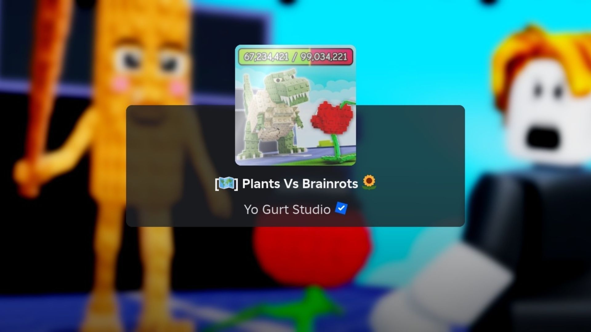 Plants vs Brainrots game banner (Image via Roblox)