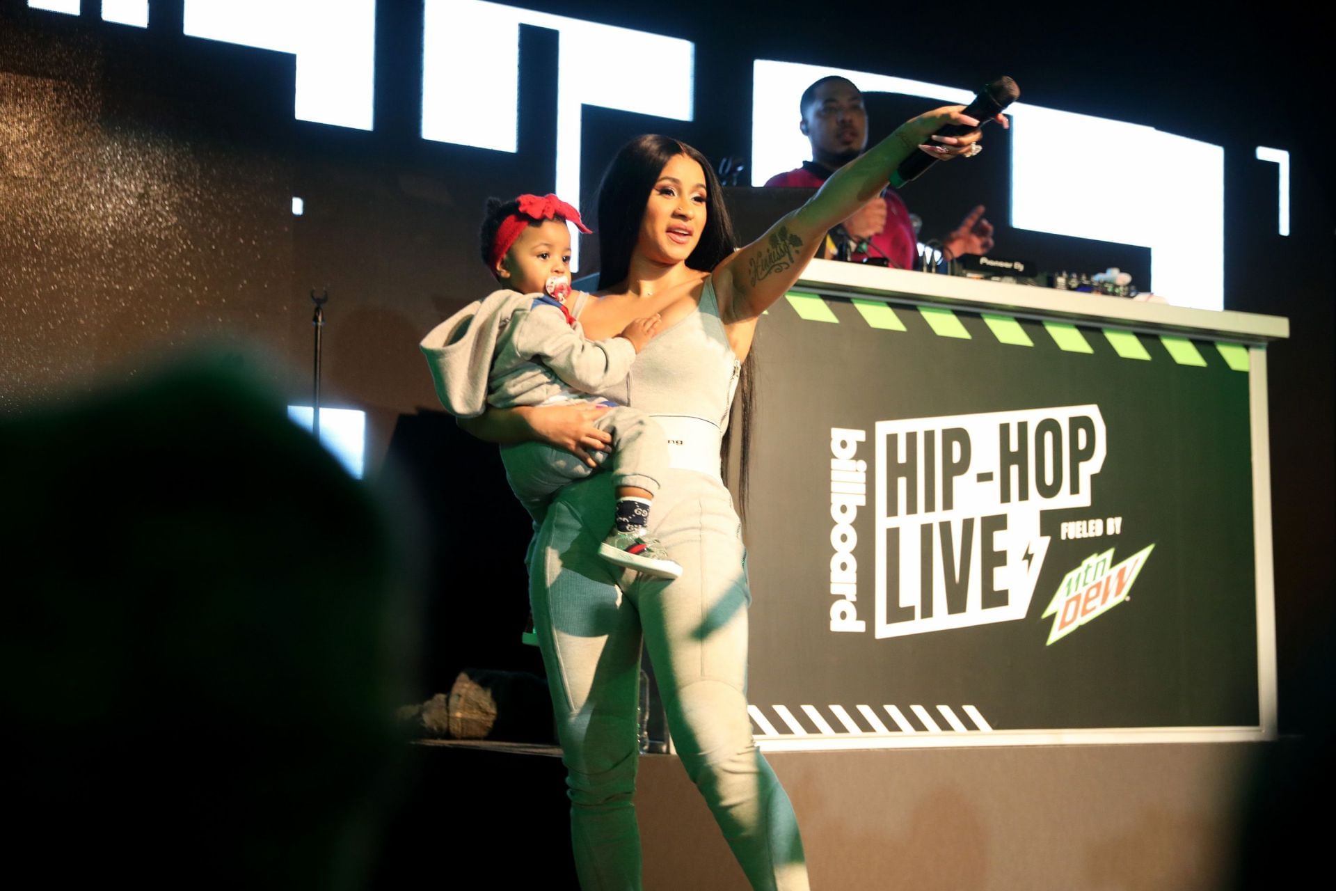 Cardi B with baby Kulture performs at Offset In Concert at Sony Hall on October 16, 2019, in New York City. (Image via Getty)