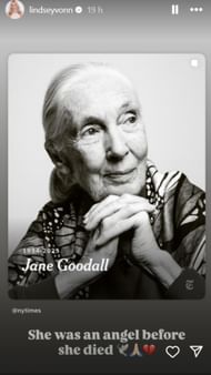 Screenshot of story (IG/@lindseyvonn).