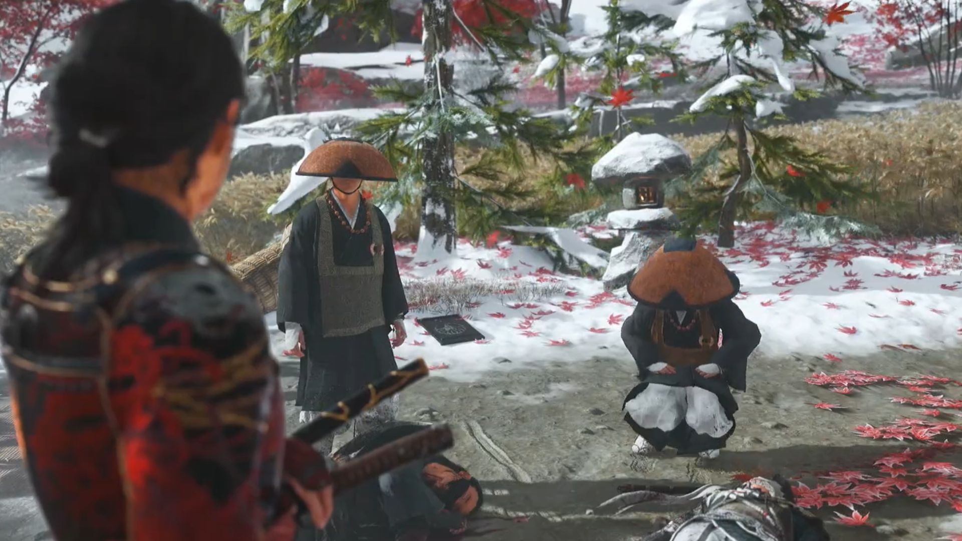 Guide to completing A Fox in Monk&rsquo;s Clothing side quest in Ghost of Yotei (Image via Sucker Punch || ZaFrostPet on YouTube) 