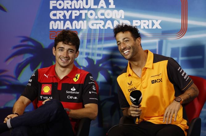 Daniel Ricciardo pays tribute to Charles Leclerc's stoic defence against Lando Norris during F1 US GP