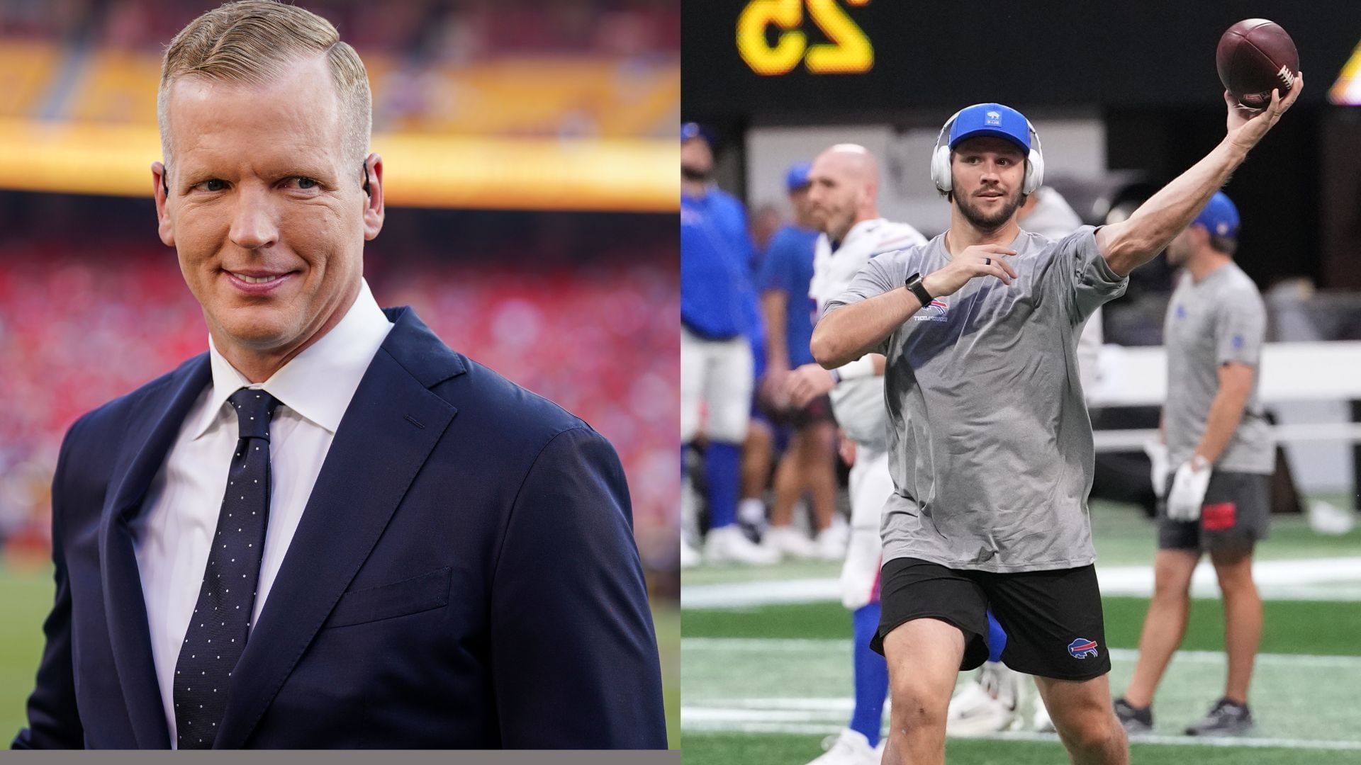 Chris Simms x Josh Allen collage 