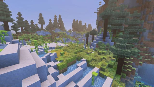 Minecraft player discovers beautiful lush cave biome above ground