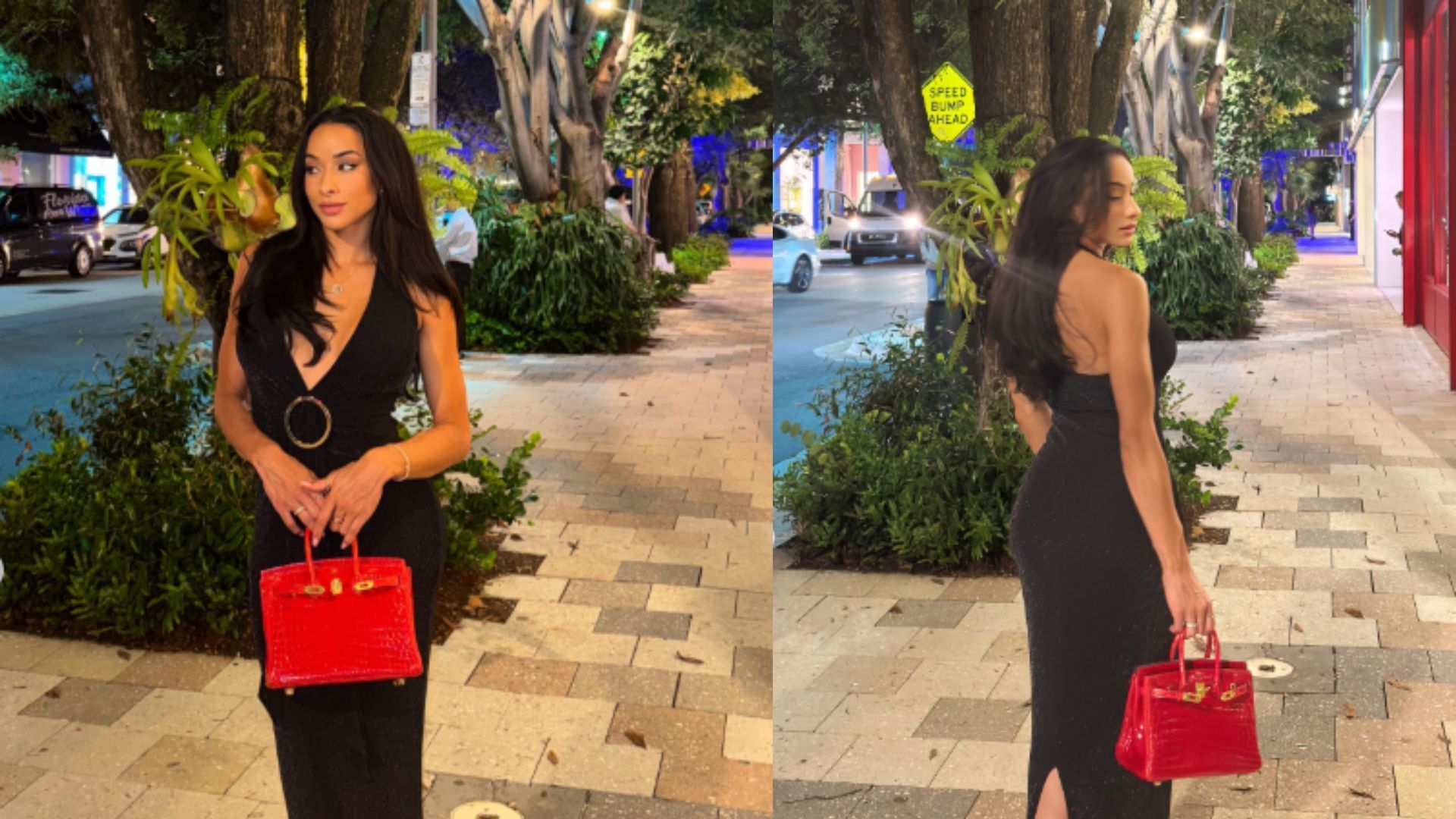 Vaccaro enjoyed a night out with friends and showed off her Hermes Birkin handbag. (Photos via Keeta Vaccaro&#039;s Instagram)