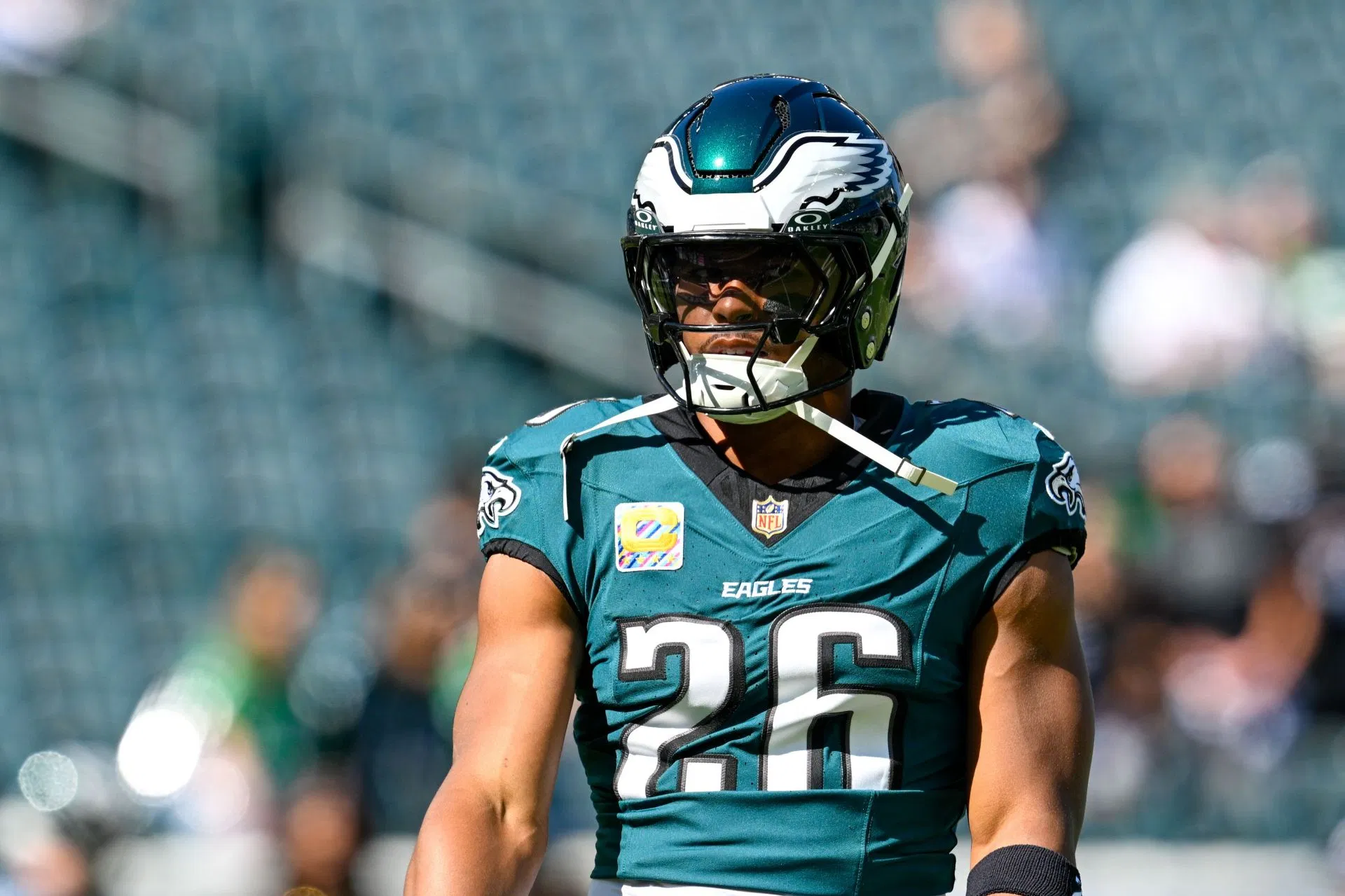 Saquon Barkley at Broncos at Eagles - Source: Getty