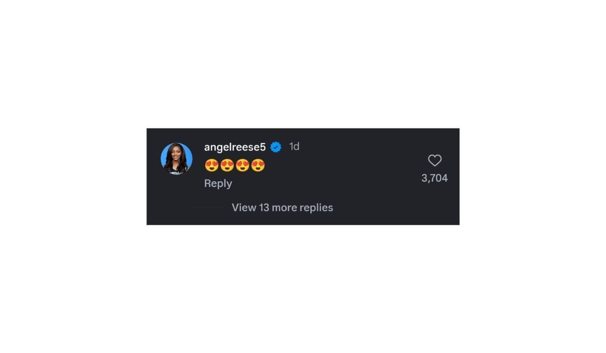 Angel Reese reacts to Megan Thee Stallion&#039;s post (Source: MeganTheeStallion/IG)