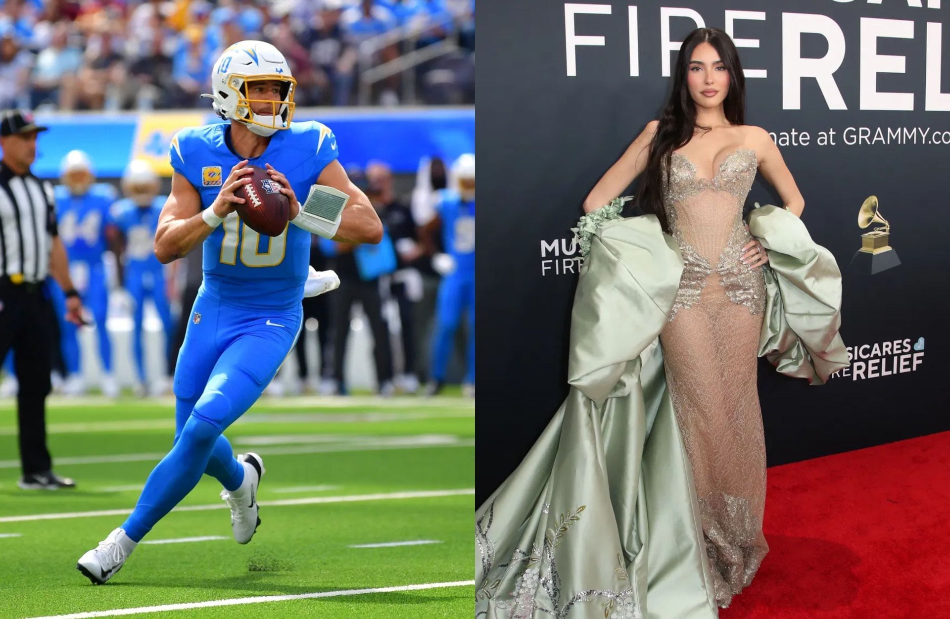 [WATCH] Justin Herbert kisses Madison Beer in viral sideline moment as Chargers QB
