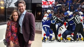 Jeff Petry's wife Julie realizes what she's in for after Panthers vs. Lightning preseason finale racks up 312 penalty minutes
