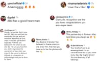 Fan reactions (Screenshots courtesy: @gloverteixeira on Instagram)