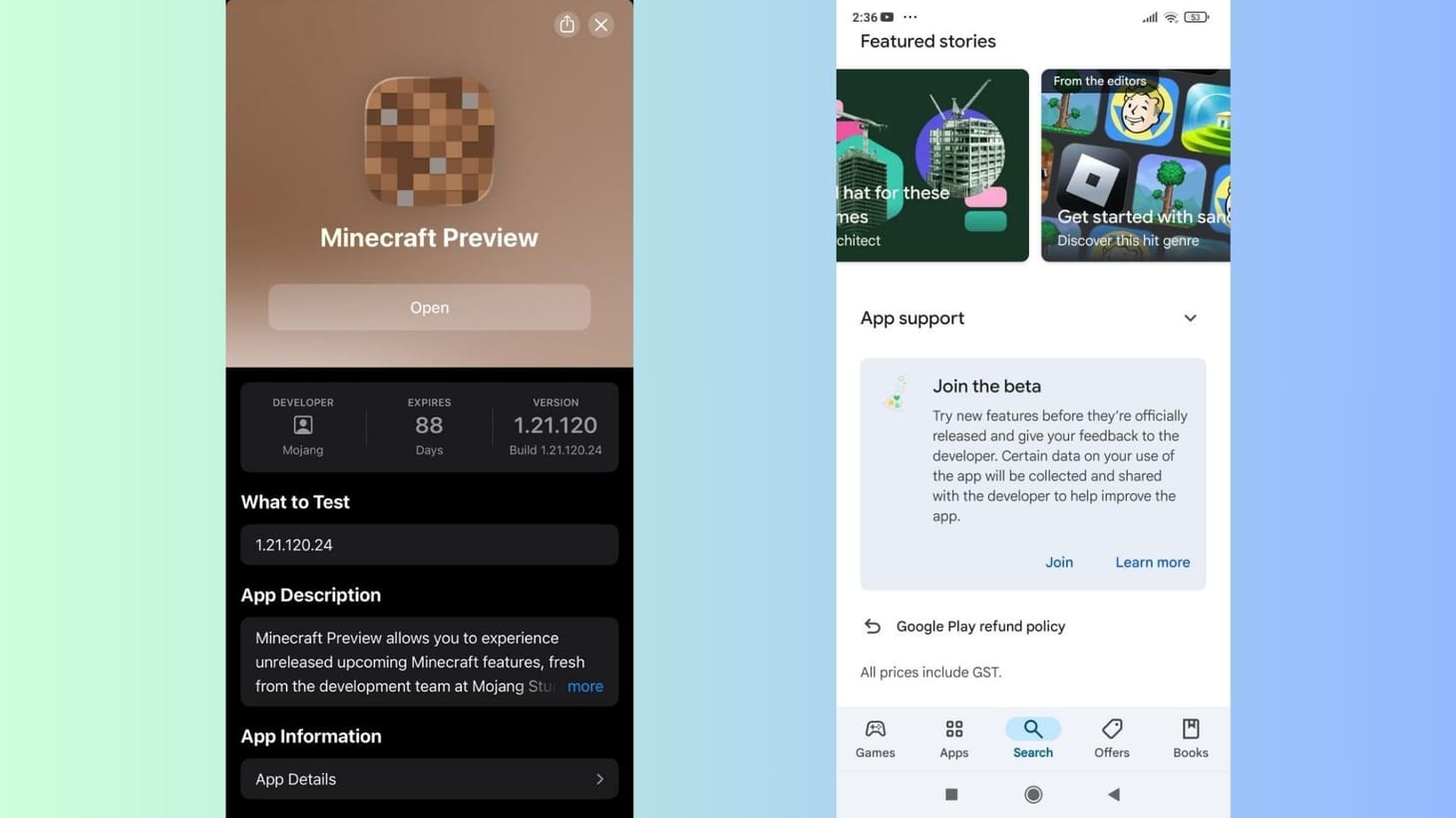 Minecraft Preview Ios How to download Minecraft Bedrock 26.20.23/24 beta and preview