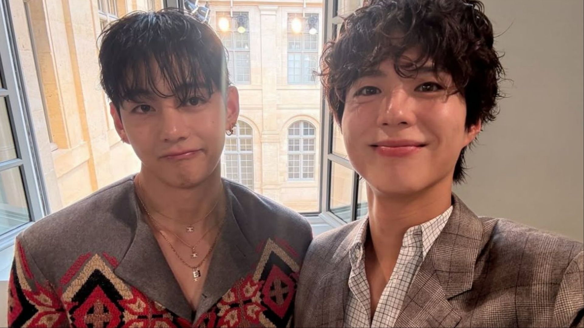 BTS&#039; Taehyung and Park Bo-gum (Image via Instagram/@bogummy)
