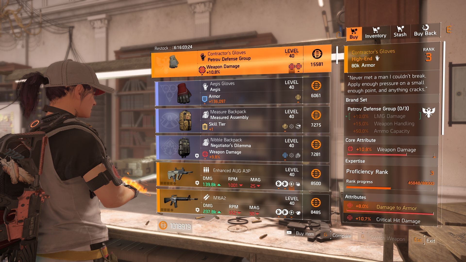 The Division 2 vendor found in Clan Quarters (Image via SK Gaming || Ubisoft)