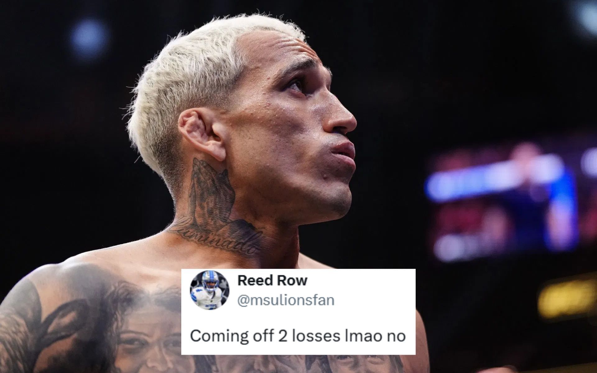 Fans react to Charles Oliveira wanting to face a UFC legend. [Image courtesy: Getty]