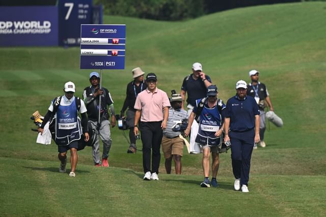 Keita Nakajima and Shane Lowry at the 2025 DP World India Championship 2025 - Day Three - Source: Getty