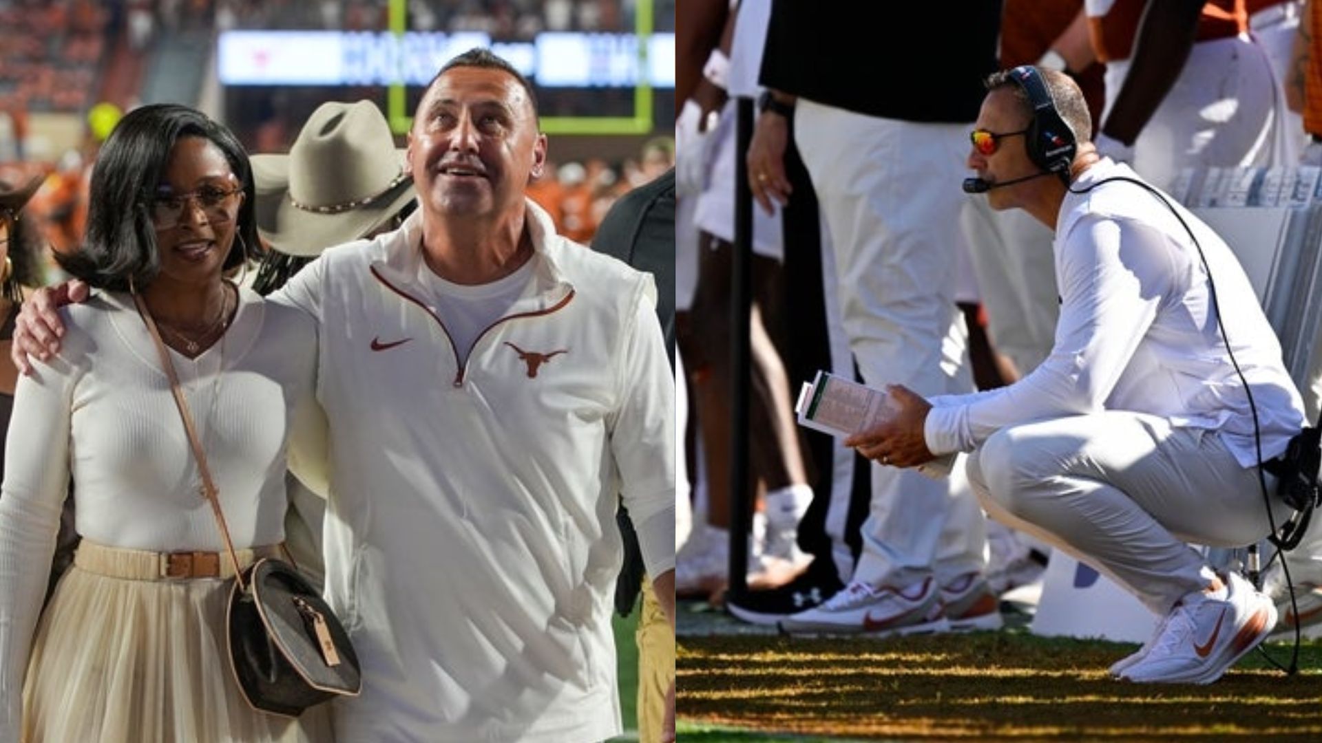 Texas coach Steve Sarkisian and his wife, Loreal Sarkisian