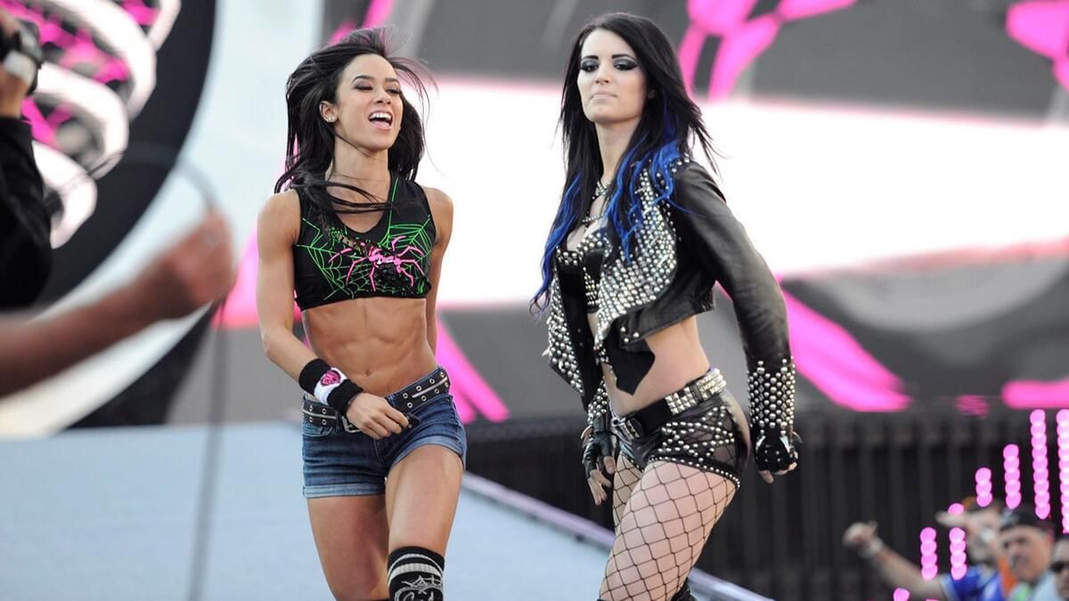 AJ Lee and Paige at WrestleMania 31 (Picture Courtesy: WWE.com)