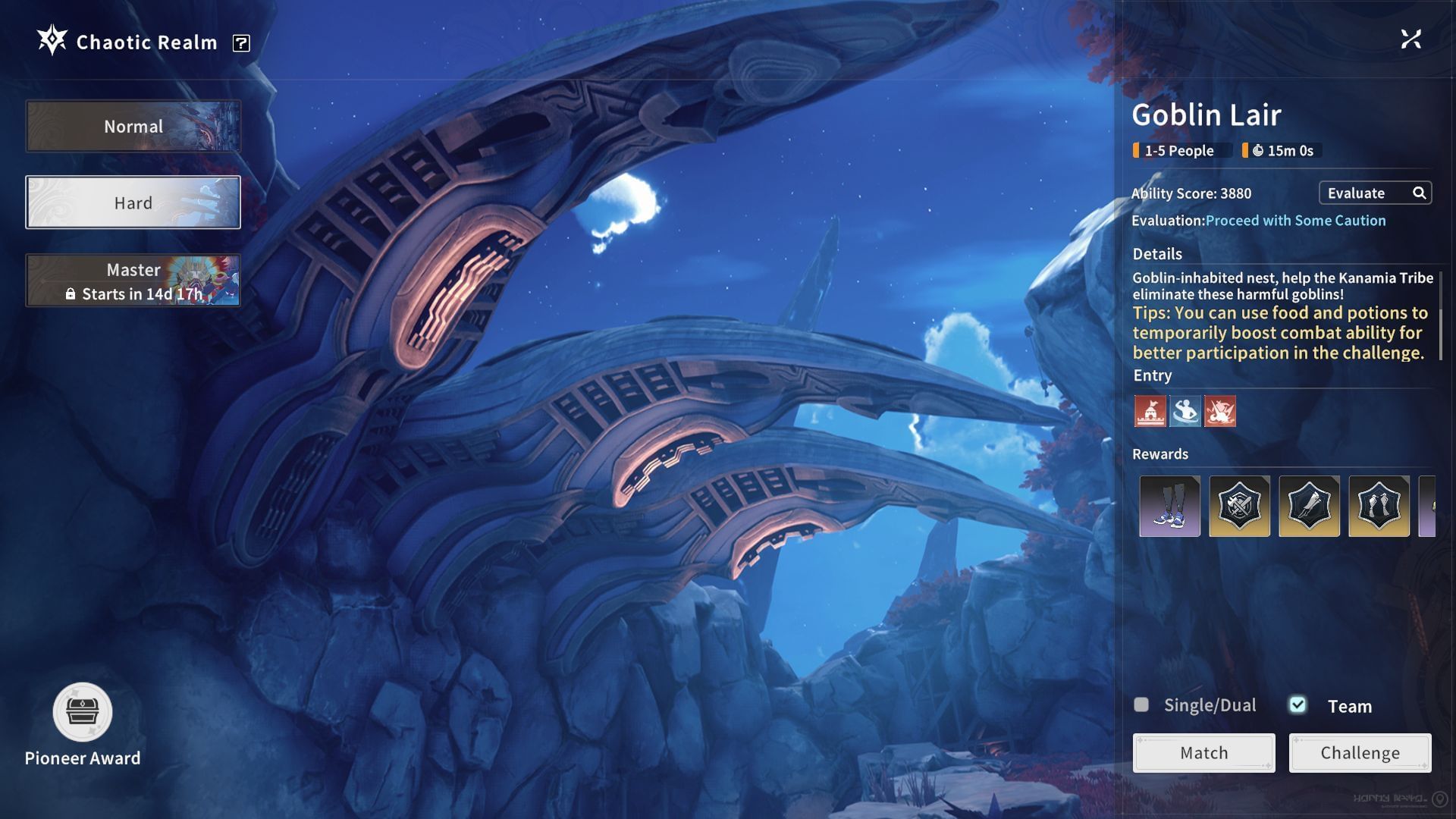 Dungeons are called Chaotic Realms in BPSR (Image via A Plus)