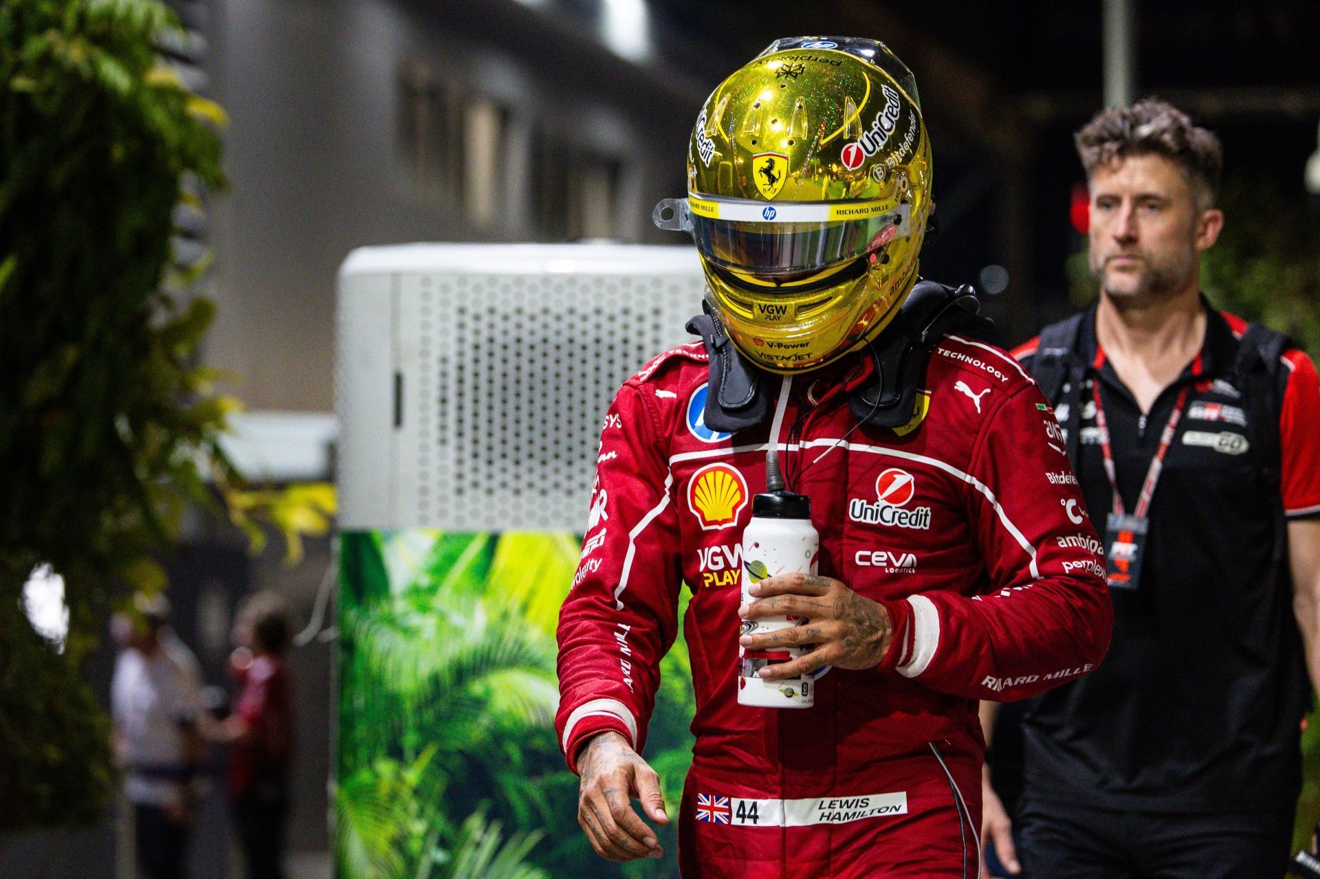 Ferrari&#039;s Lewis Hamilton during the 2025 F1 Grand Prix of Singapore race weekend - Source: Getty