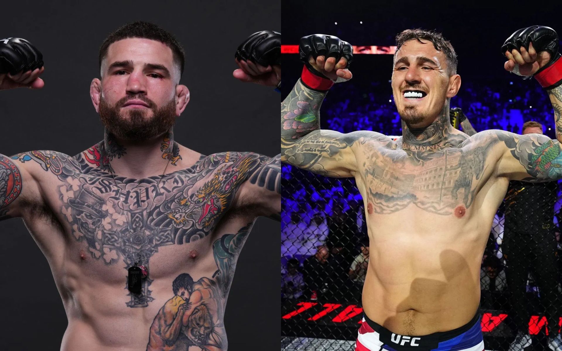 Sean Brady (left) talks about Tom Aspinall