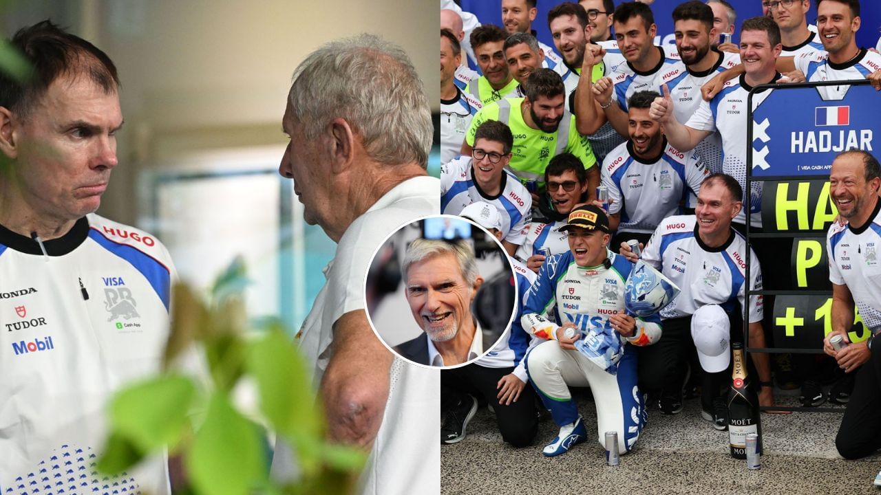 Damon Hill reacts to reports of Red Bull rejecting a multi-million dollar offer for Racing Bulls [Images via Getty]