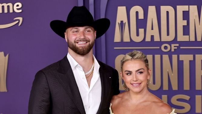 Jake Ferguson's fiancée Haley Cavinder twins in custom Louis Vuitton gameday outfit with 'future MIL' for Cowboys vs. Commanders clash