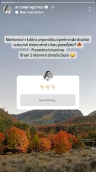 Luka Doncic's fiancee's IG story