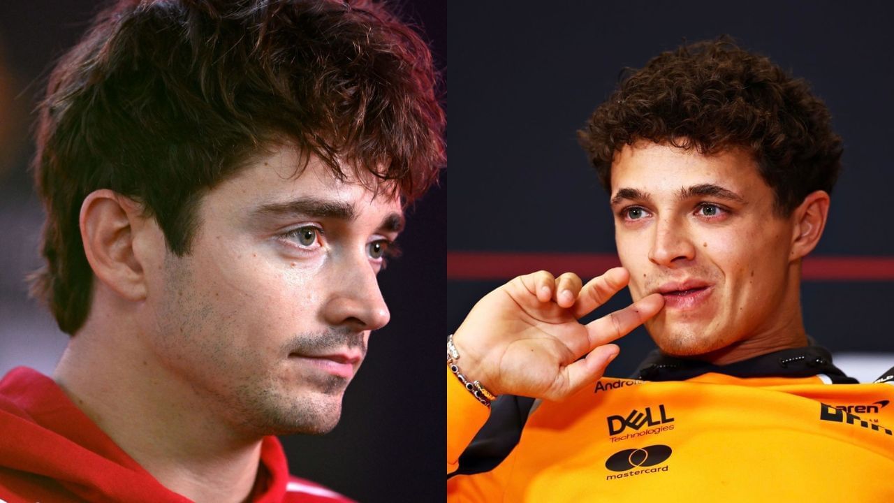 Charles Leclerc escapes penalty after pitlane incident with Lando Norris during Singapore GP FP2 [Images via Getty]