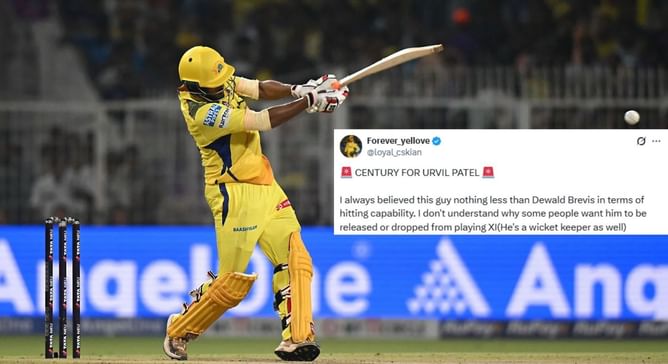 “Nothing less than Dewald Brevis” – Fans go gaga over CSK star following 96-ball 100 in BEN vs GUJ Ranji Trophy 2025 match