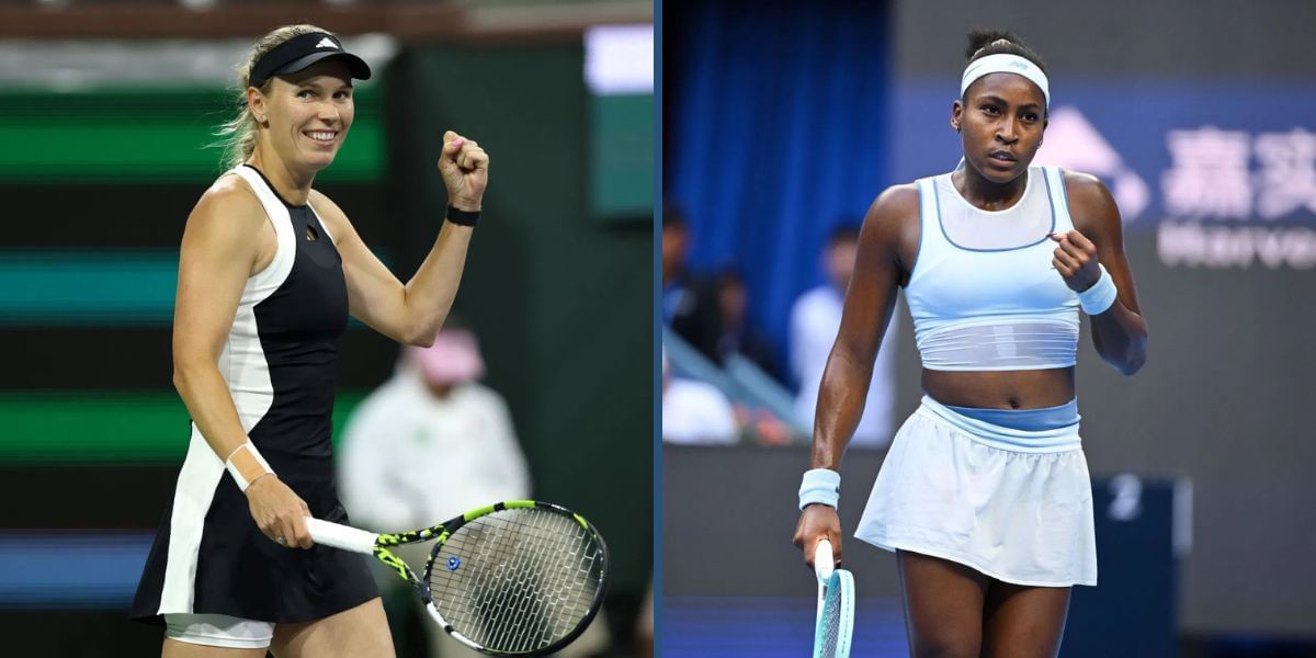 Caroline Wozniacki (L) and Coco Gauff. (Photos: Getty)