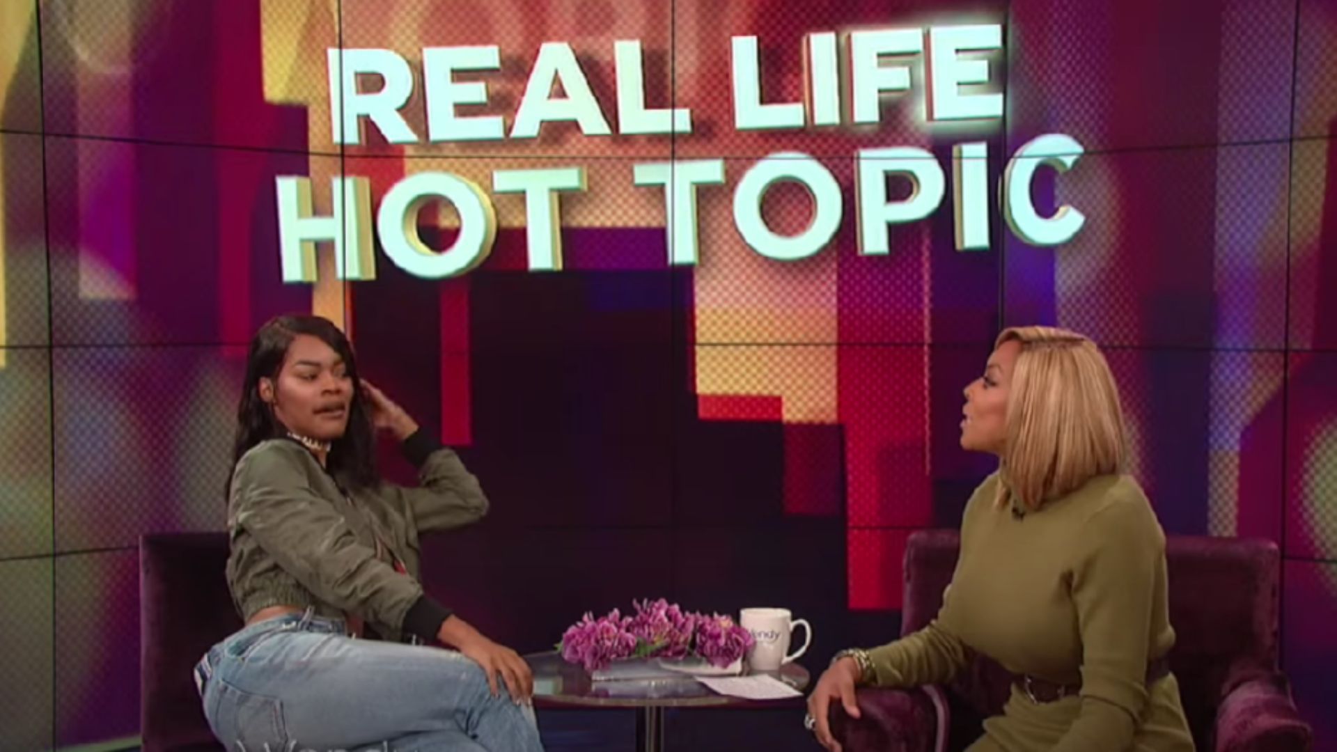 A still of actress from an interview (Image via youtube/@ Wendy Williams Show)