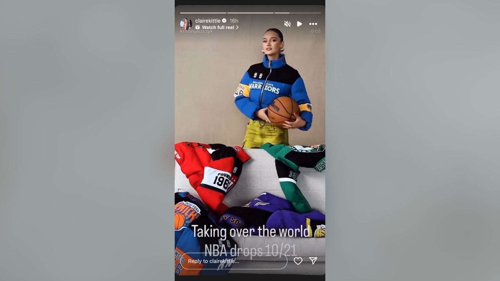 Claire Kittle shows love for BFF Kristin Juszczyk as designer announces brand collab with NBA (Image Credit: Claire/IG)