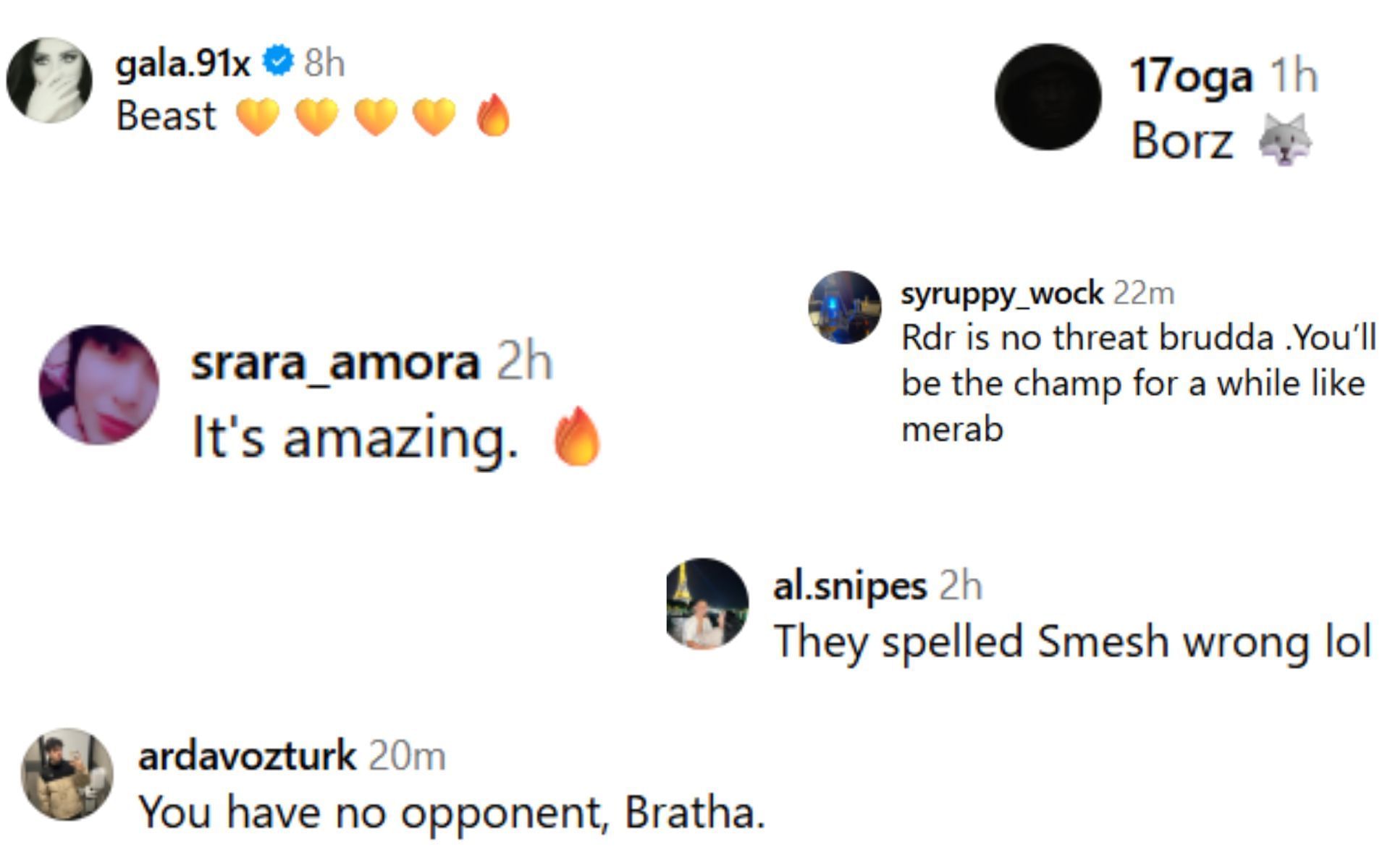 Fan reactions [Screenshots courtesy: @ultras_junoon on Instagram]