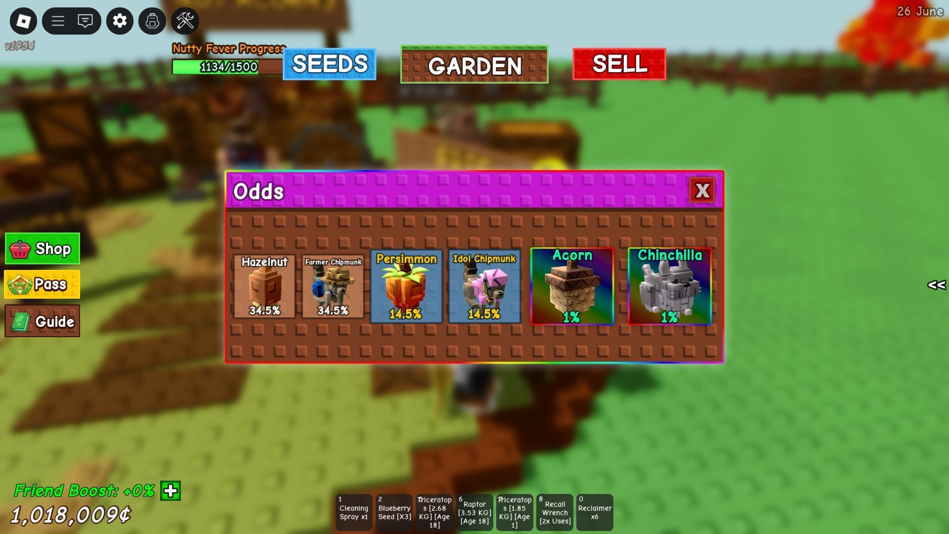 Farmer Chipmunk is available in the Nutty Chest (Image via Roblox)