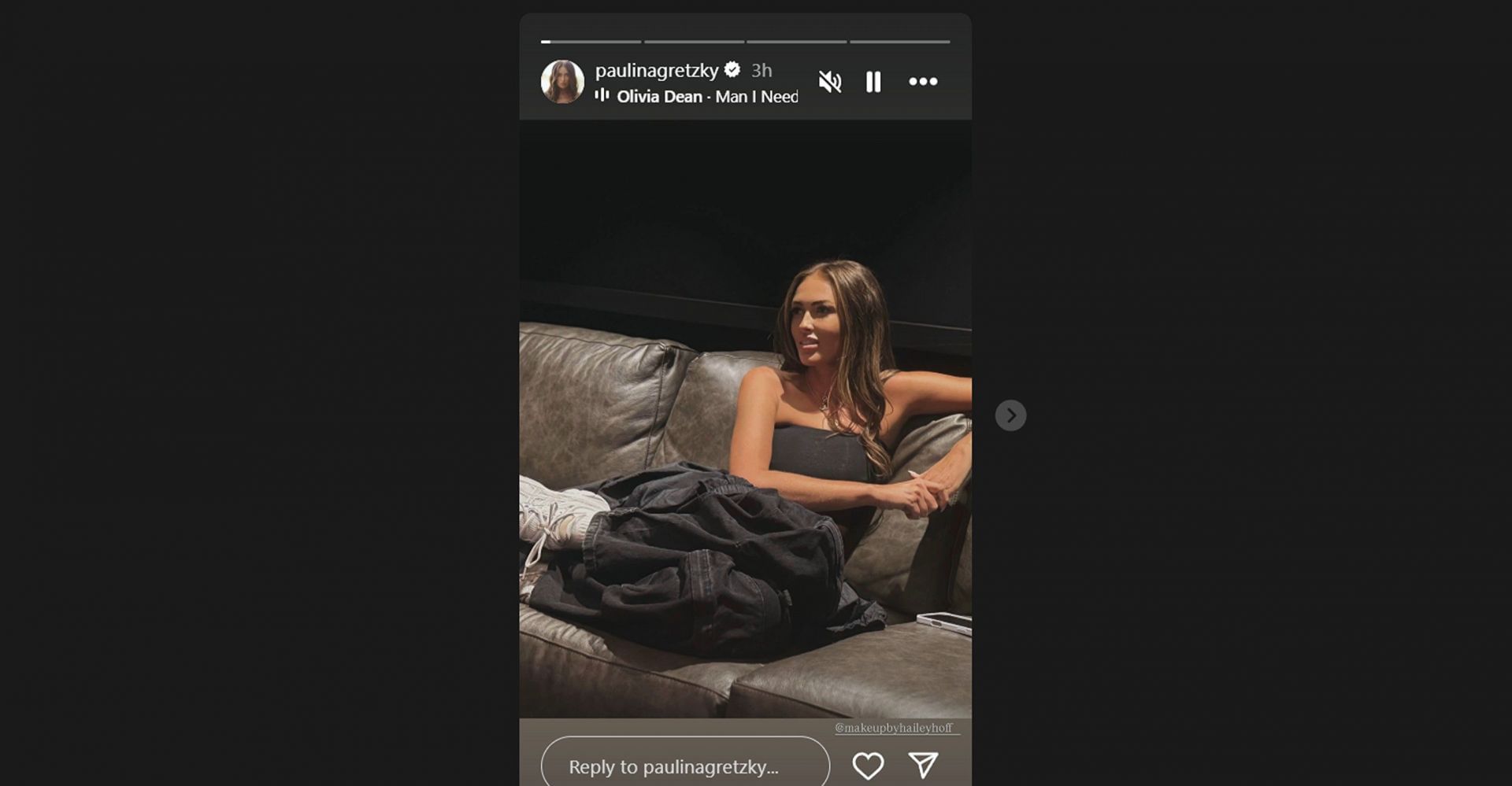 Dustin Johnson&rsquo;s wife Paulina Gretzky rocks all-black outfit in latest IG story/@paulinagretzky