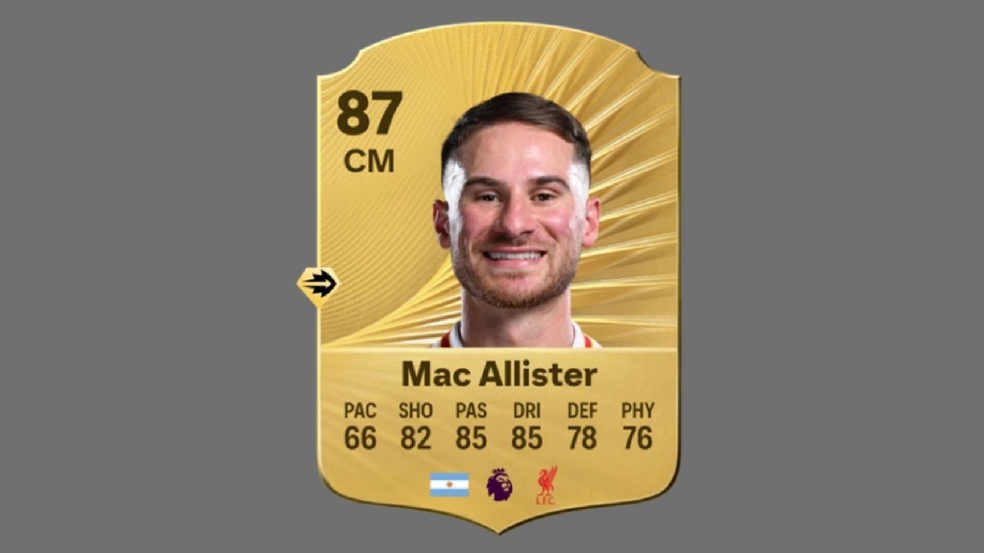 Mac Allister can score from long-range shooting (Image via EA Sports)