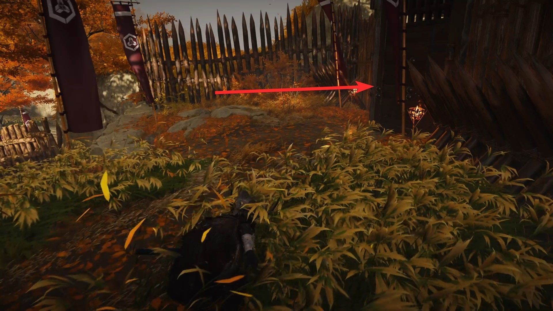 Go past the wooden gate (Image via Sucker Punch)