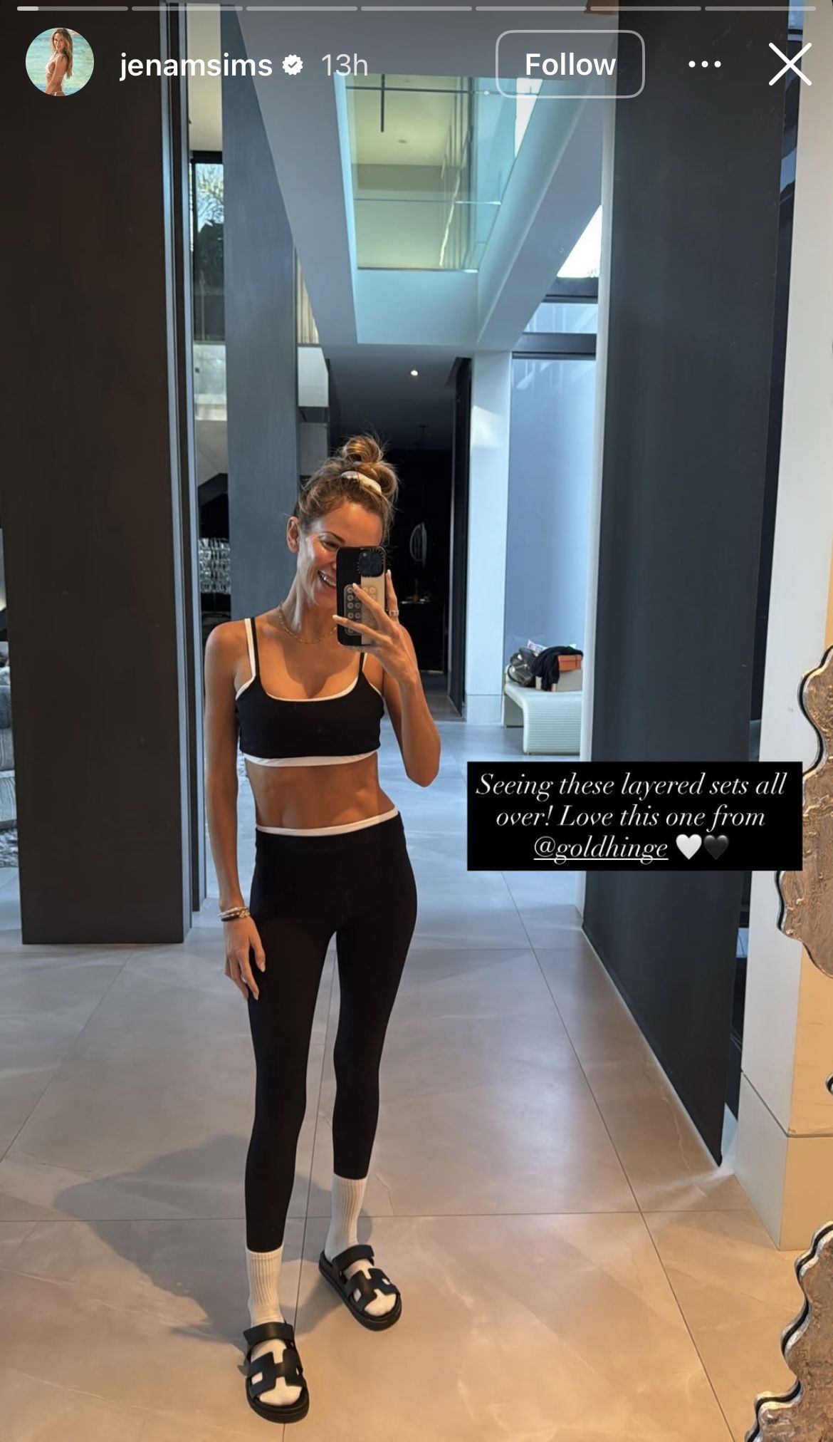 Image via Sims&rsquo;s Instagram story _ Source: Instagram/@jenamsims